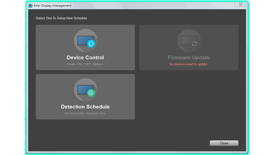 Schedule power on/off, reboots, and firmware updates.
